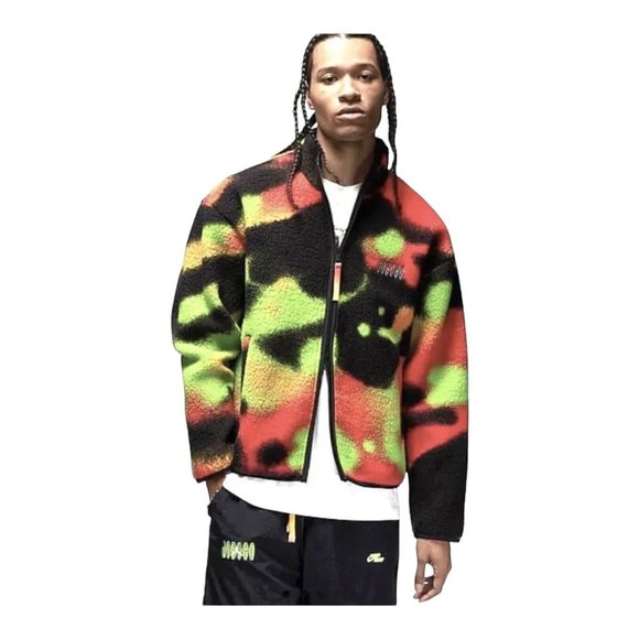 Nike Other - Nike Air Jordan Flight MVP Infrared Heat AOP Deep Pile Fleece DV1611-612 SZ 2XL